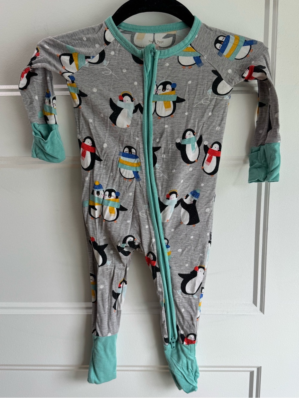 3-6m Little Sleepies Winter Penguins Zippy
